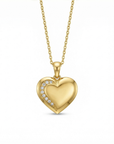 herzkette zirkonia 14k vergoldet 925 sterlingsilber minimalistisch damenschmuck herz anhänger