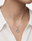 lebensbaum kette zirkonia 925 sterlingsilber damenschmuck