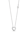 offene herzkette zirkonia 925 sterlingsilber damen