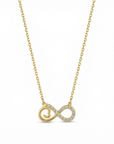 unendlichkeitskette zirkonia 14k vergoldet 925 sterlingsilber damenschmuck