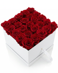 Infinity Rosenbox 25er – Rot in Weiß