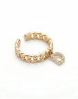 Initialen Ring Zirkonia 925 Silber