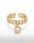 Initialen Ring Zirkonia 925 Silber