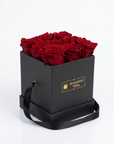 Infinity Rosenbox 9er mit Schmuckfach – Rot in Schwarz