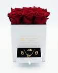 Infinity Rosenbox 6er mit Schmuckfach – Rot in Weiß