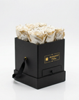 Infinity Rosenbox 6er mit Schmuckfach – Champagner in Schwarz