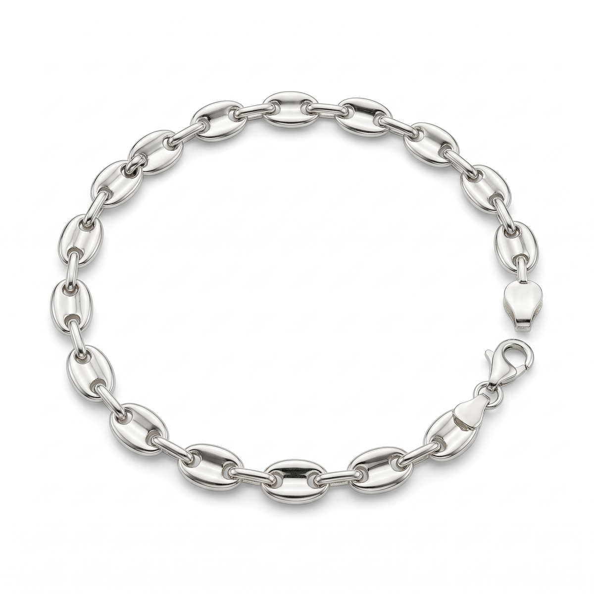 Bohnenarmband 925 Sterlingsilber