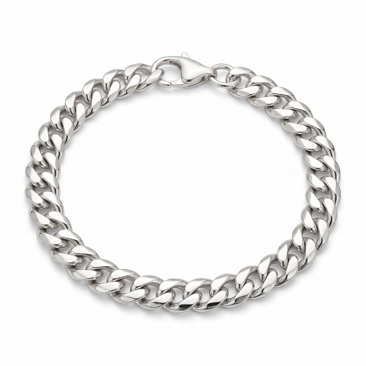 Flachpanzer-Armband 925 Sterlingsilber