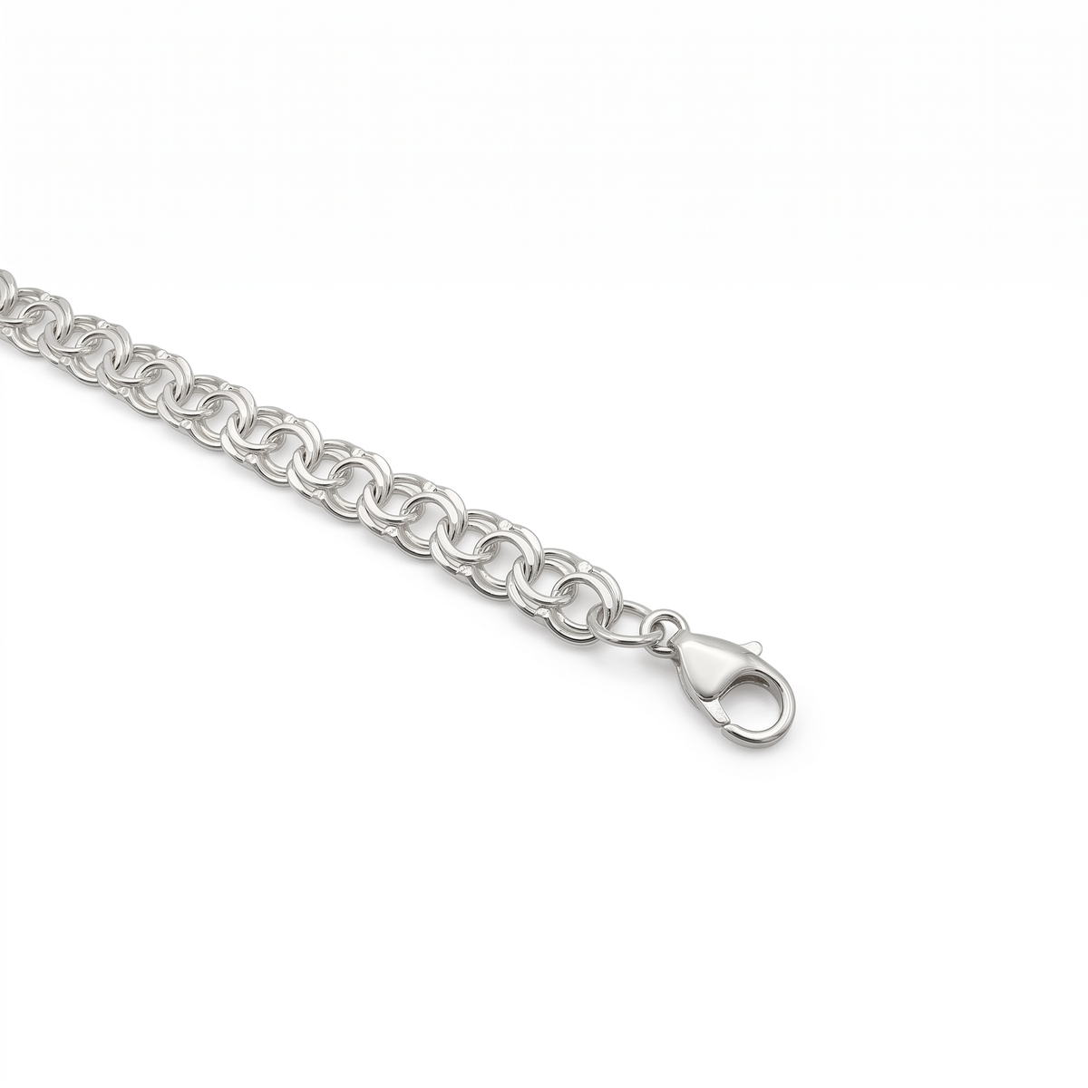 Doppel-Rolo-Armband 925 Sterlingsilber