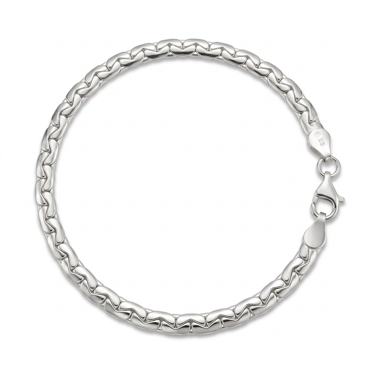 S-Panzer Armband 925 Sterlingsilber