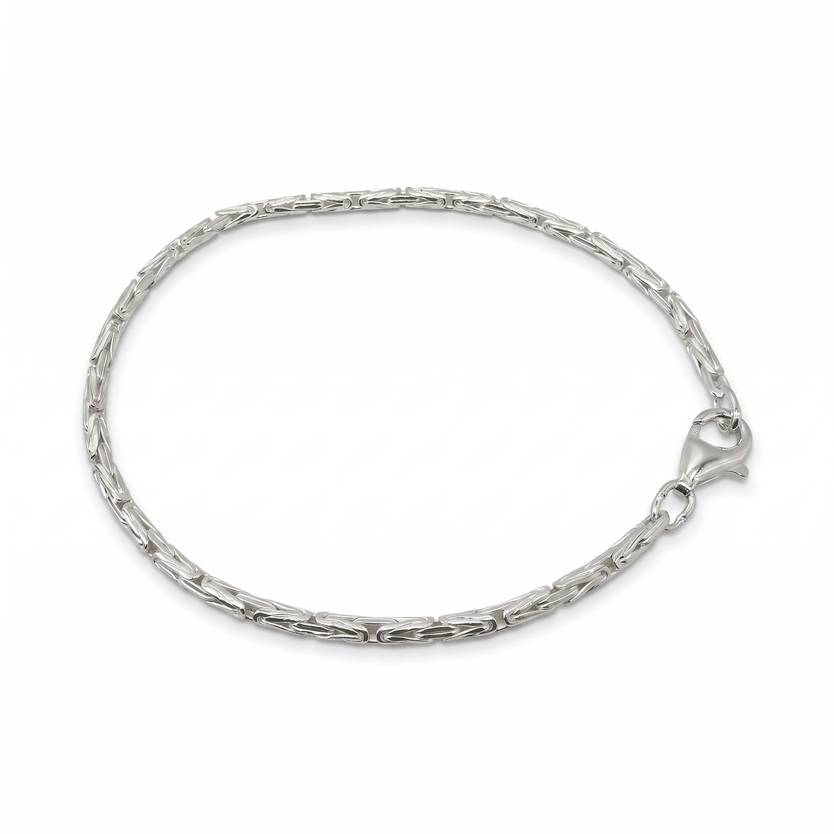 Rundes Königsketten-Armband 925 Sterlingsilber