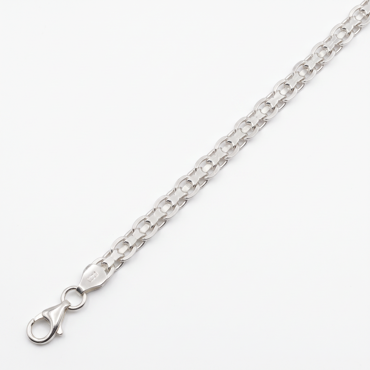 Doppelreihiges Gliederarmband 925 Sterlingsilber