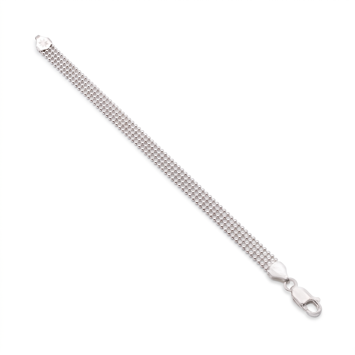 Breites Mesh-Armband 925 Sterlingsilber