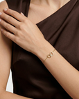 doppel herzarmband zirkonia 14k vergoldet 925 sterlingsilber damenschmuck