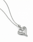 herzkette solitär zirkonia 925 sterlingsilber damenschmuck