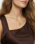 herzkette zirkonia 14k vergoldet 925 sterlingsilber minimalistisch damenschmuck herz anhänger