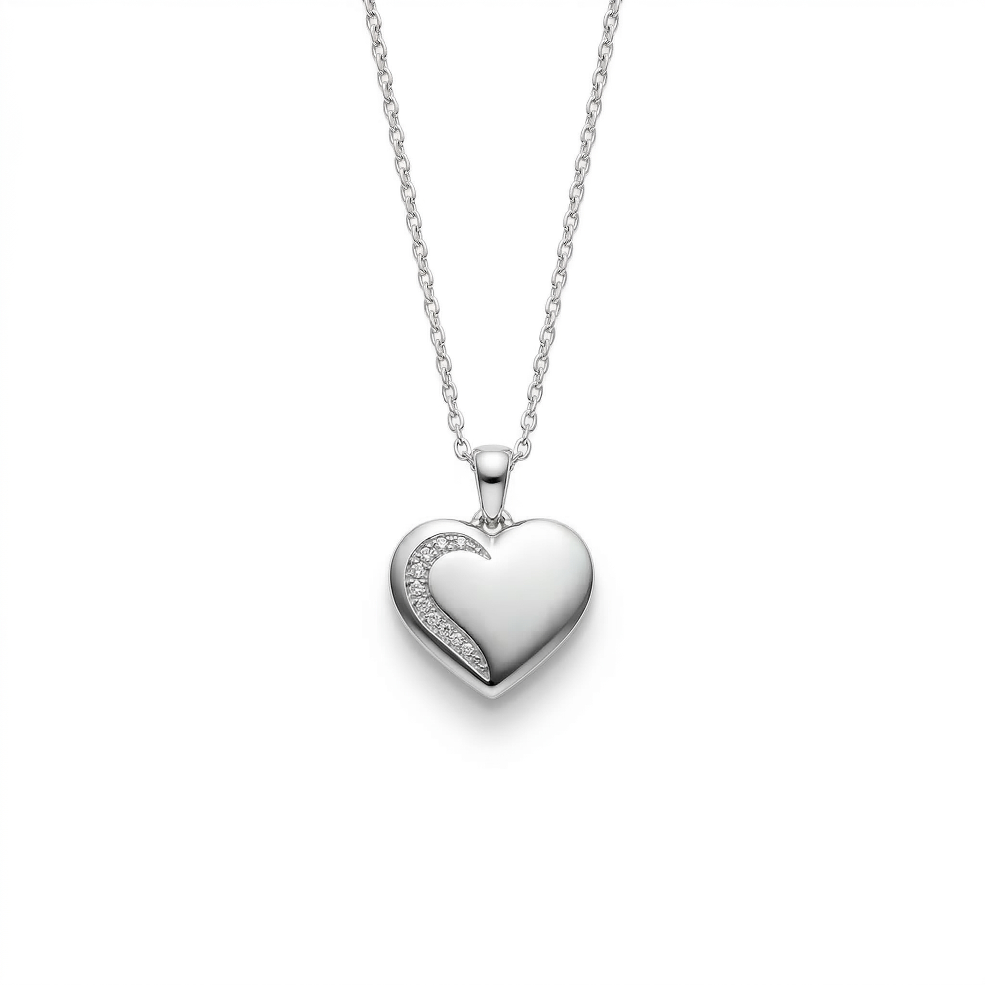 herzkette mit zirkonia 925 sterlingsilber damenschmuck minimalistisch
