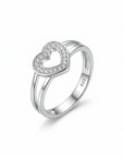 herzring zirkonia 925 sterlingsilber damenschmuck
