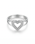 herzring zirkonia 925 sterlingsilber damenschmuck