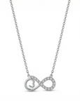 unendlichkeitskette herz zirkonia 925 sterlingsilber damenschmuck symbol liebe