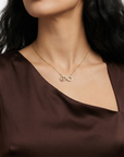 unendlichkeitskette zirkonia 14k vergoldet 925 sterlingsilber damenschmuck